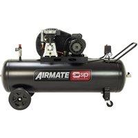 SIP BD 3HP 200 Litre Belt Drive Compressor -L41 x W158 x H82 cm -Black in Black