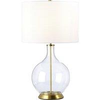Netlighting Orb Table Lamp with Round Shade Aged Brass in Yellow