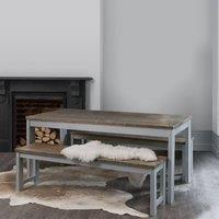 Na and Nani Hever Dining Table in Grey and Dark Pine