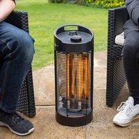mysmartbuy Rotating Carbon Fibre Outdoor Garden Heater in Black