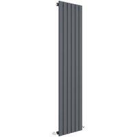 Balterley Square Vertical Single Panel Radiator 2041 BTU Anthracite 1500x354mm in Grey
