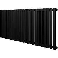 Monstershop Oval Single Column Radiator - 600 x 1440mm - Black
