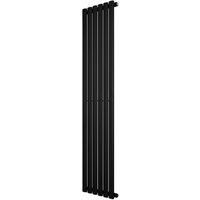 Monstershop Oval Single Column Radiator - 1600 x 360mm - Black