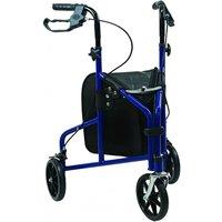 Gr8 Home Lightweight 3 Wheel Rollator Walker Folding in Blue