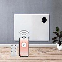 Purus 1000W WIFI Electric Radiator Panel Heater White Wall Mounted or Floor Standing Bathroom Safe Timer & Thermostat