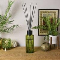 Madison & Mayfair Honeysuckle & Galbanum - Elegant Green Glass Reed Diffuser, 1200ml