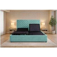 PARADISE BEDS LTD Siera Egromatic Adjustable Bed with Mattress & Headboard in Aqua | Size: King