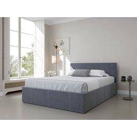 Bed Factory Direct Parker Grey Velvet End Lift Ottoman Bed Frame | Size: King