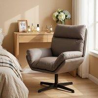 HOMCOM Accent Chair with 360 Swivel in Dark Brown | Size: Armchair