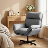 HOMCOM Accent Chair with 360 Swivel in Dark Grey | Size: Armchair