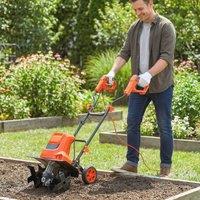 OUTSUNNY 1500W Electric Tiller with 40cm Working Width, 20cm Tilling Depth in Orange