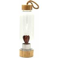 KDMD Crystal Infused Red Jasper Angel Water Bottle - Durable & Vibrant in Brown