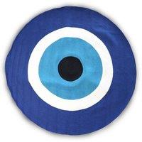 KDMD Cotton Rope Evil Eye Rug - Durable, Decorative Home Accent (150cm) in Blue | Size: Medium