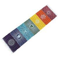 KDMD Chakra Yoga Rug 60x200cm - Handcrafted Cotton Mat & Wall Hanging | Size: Medium