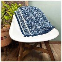KDMD Handmade Indigo Runner 170x60cm - Madjid Tiles Artistry & Elegance in Navy | Size: 170x60 cm