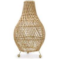KDMD Natural Rattan Table Lamp - Unique Boho, Rustic, Scandinavian Decor