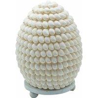KDMD Boho Sea Shell Lamp - Buting Shell Oval, 15cm, Natural Decor Light in White