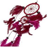 KDMD Bali Dreamcatcher - Medium Round Black/White/Red with Legend Card