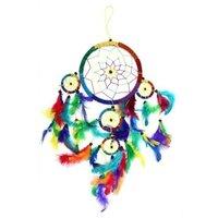 KDMD Bali Dreamcatcher - Large Rainbow Round Dream Catcher with Legend Card