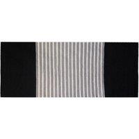 KDMD Indian Cotton Rug 70x170cm - Black/Grey, Handcrafted & Durable in Black | Size: Medium