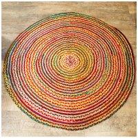 KDMD Handmade Jute Cotton Rug - 150cm, India | Size: Medium