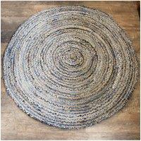 KDMD Handmade Jute Denim Rug -, Soft & Durable (150cm) | Size: Medium