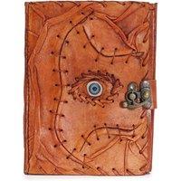 KDMD Light Brown Tan Evil Eye Journal - 160 Deckle Edges, 17x12.5cm | Size: 17x12.5 cm