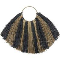 KDMD Large Seagrass Zebra Wall Decor - Boho Rustic Wall Art in Black