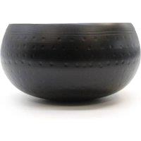 KDMD Large Black Beaten Singing Bowl - 18cm Meditation & Prayer Bell