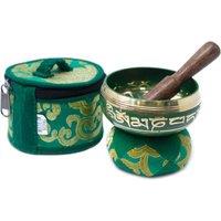KDMD Mini Green Singing Bowl Gift Set with Cushion & Stick for Inner Calm
