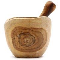 KDMD Ergo Teak Pestal & Morter Lrg in Brown