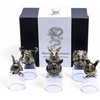 KDMD Mystical Creatures 6-Piece Shot Glass Set (50ml) in Antique Bronze