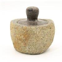 KDMD Natural Riverstone Grounding Pot - Medium, Handcrafted, Earthy Decor in Light Brown