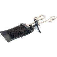 KDMD Chrome Crook Handle Hearth Tidy - Elegant Fireside Organizer in Black