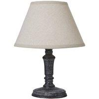 KDMD Palmyra Column Table Lamp with Linen Shade - Rustic & Elegant Decor in Beige