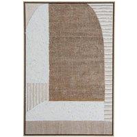 KDMD Petra Hand Painted Canvas in Frame - Textured Art for Home Decor in Brown
