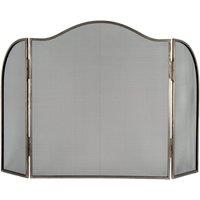 KDMD Antiqued Silver Large Fire Screen - Vintage Fireplace Safety & Decor