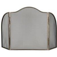 KDMD Antiqued Silver Fire Screen - Classic Spark Guard for Any Interior
