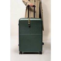 JLY Premium Large Expandable 100% Makrolon PC Hard Shell Suitcase in Dark Green