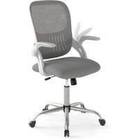 Costway Height Adjustable Swivel Desk Chair Mesh Chair Home Office Chair in Grey