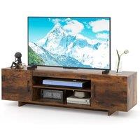 Costway TV Stand for TVs up to 70 152 cm Entertainment Center w/ Power Outlet in Brown