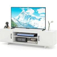 Costway TV Stand for TVs up to 70 152 cm Entertainment Center w/ Power Outlet in White