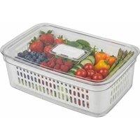 Havendro 1PCS 3.6L Fridge Organiser Container Basket Food Fruit Storage Box in Clear