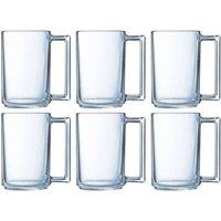 Havendro 6PCS 320ml Tempered Glass Coffee Mugs Clear Tea Cups