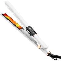 INMTFEI Portable Fast Heating 5-Temp LCD Hair Straightener in White