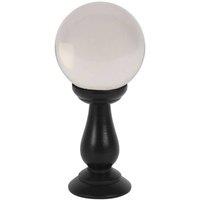 KDMD Small Clear Crystal Ball on Stand in White