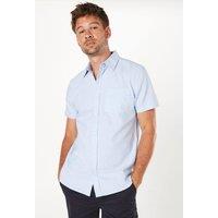 Burton Men's Light Blue Short Sleeve Oxford Shirt | Size: 2XL