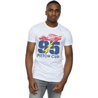Disney Men's Cars Piston Cup 95 T-Shirt in White | Size: 2XL