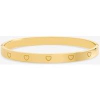 Jon Richard Women's Gold Plated Waterproof Heart Bangle