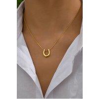 Serla Women's 18K Gold Plated Horseshoe Necklace